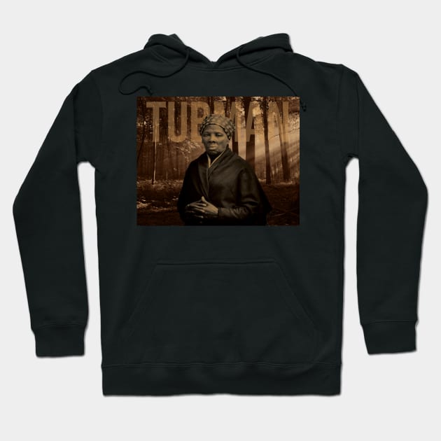 Famous Black History Women | Harriet Tubman Poster with Background Hoodie by Panafrican Studies Group